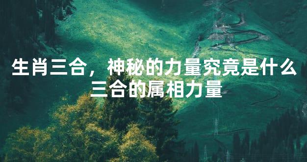 生肖三合，神秘的力量究竟是什么 三合的属相力量